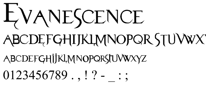Evanescence  font